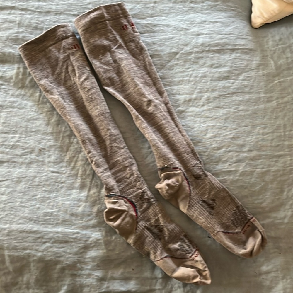 Smart wool compression socks